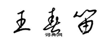 梁锦英王春笛草书个性签名怎么写