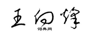 梁锦英王向烽草书个性签名怎么写