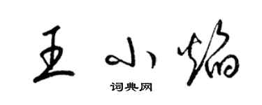 梁锦英王小焰草书个性签名怎么写