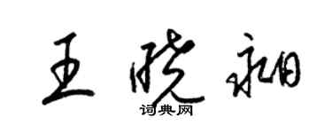 梁锦英王晓昶草书个性签名怎么写