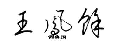 梁锦英王凤余草书个性签名怎么写