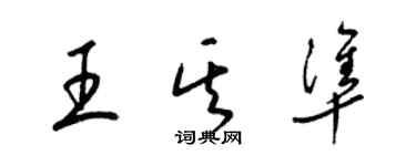 梁锦英王其准草书个性签名怎么写