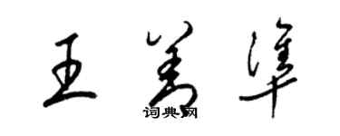 梁锦英王善准草书个性签名怎么写