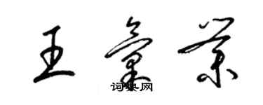 梁锦英王汇业草书个性签名怎么写