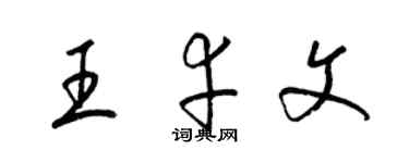梁锦英王幸文草书个性签名怎么写