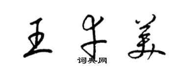 梁锦英王幸美草书个性签名怎么写