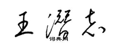 梁锦英王潜志草书个性签名怎么写