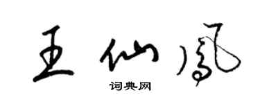 梁锦英王仙凤草书个性签名怎么写