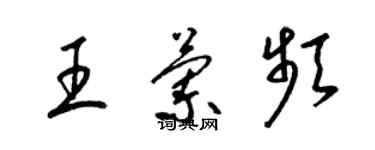 梁锦英王兰频草书个性签名怎么写