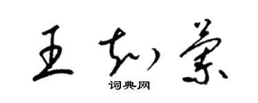 梁锦英王知兰草书个性签名怎么写