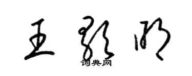 梁锦英王歌明草书个性签名怎么写