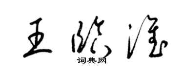 梁锦英王临淮草书个性签名怎么写
