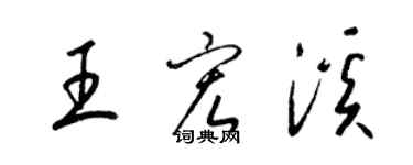 梁锦英王宏溪草书个性签名怎么写