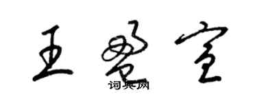 梁锦英王盈宣草书个性签名怎么写