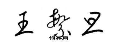 梁锦英王繁旦草书个性签名怎么写