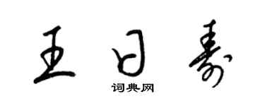 梁锦英王日寿草书个性签名怎么写