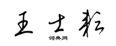 梁锦英王士耘草书个性签名怎么写