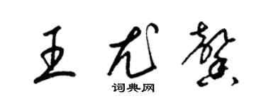 梁锦英王尤馨草书个性签名怎么写