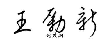 梁锦英王励新草书个性签名怎么写