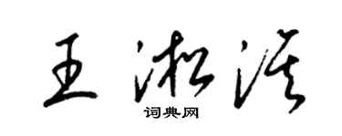 梁锦英王淞淇草书个性签名怎么写