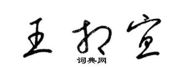 梁锦英王相宜草书个性签名怎么写