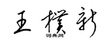 梁锦英王朴新草书个性签名怎么写