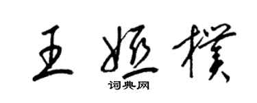 梁锦英王娅朴草书个性签名怎么写