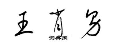 梁锦英王肖男草书个性签名怎么写