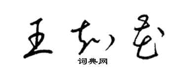 梁锦英王知花草书个性签名怎么写