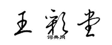 梁锦英王彩堂草书个性签名怎么写