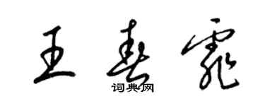 梁锦英王春霏草书个性签名怎么写