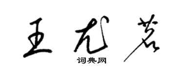 梁锦英王尤茗草书个性签名怎么写