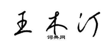 梁锦英王木汀草书个性签名怎么写