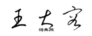 梁锦英王大容草书个性签名怎么写