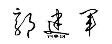 梁锦英郭建军草书个性签名怎么写
