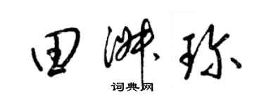 梁锦英田淑珍草书个性签名怎么写