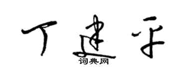 梁锦英丁建平草书个性签名怎么写