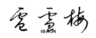 梁锦英卢雪梅草书个性签名怎么写
