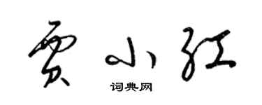 梁锦英贾小红草书个性签名怎么写