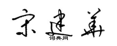 梁锦英宋建华草书个性签名怎么写