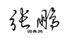 梁锦英张鹏草书个性签名怎么写