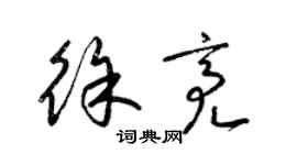 梁锦英徐亮草书个性签名怎么写
