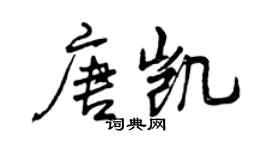 曾庆福唐凯行书个性签名怎么写