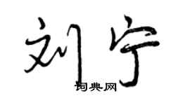 曾庆福刘宁行书个性签名怎么写
