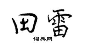 曾庆福田雷行书个性签名怎么写