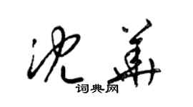 梁锦英沈华草书个性签名怎么写