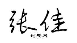 曾庆福张佳行书个性签名怎么写