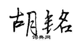 曾庆福胡铭行书个性签名怎么写