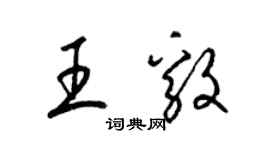 梁锦英王毅草书个性签名怎么写