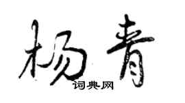 曾庆福杨青行书个性签名怎么写
